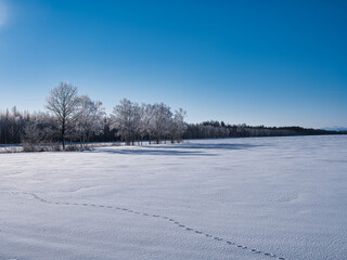 雪原と青空