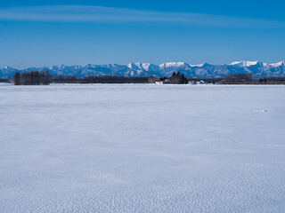 雪原と青空