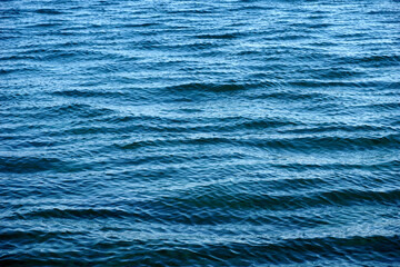 Natural blue rough and choppy sea surface abstract background