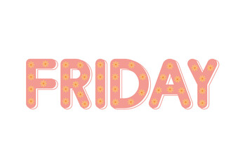 floral friday lettering