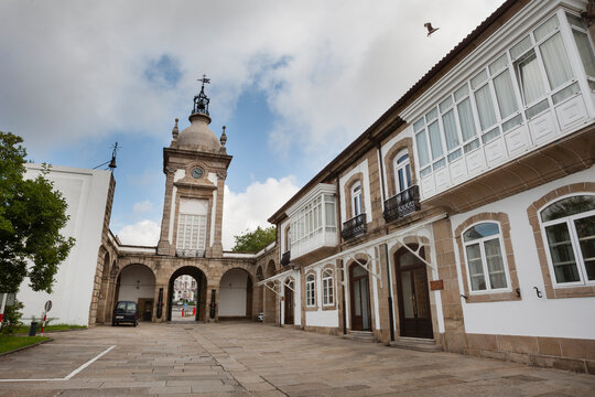 Entrance gate of the military arsenal of the Spanish navy in Ferrol