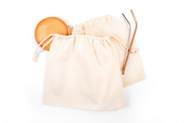 Zero waste concept inspired flatlay with cutlery