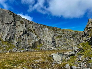 Cliffs with blue sky