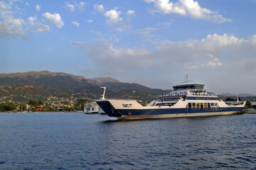 A ferry boat connecting Rio and Antirrio city in Greece.