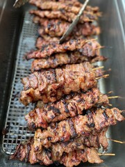 BBQ pork on the grill