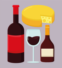 four wine icons