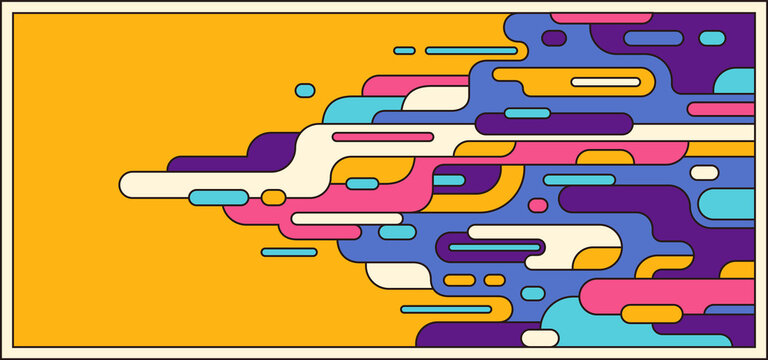 Colorful abstract background design in retro style. Vector illustration.
