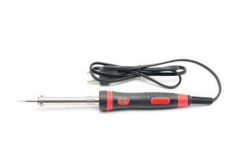 Soldering iron for electricians on a white background