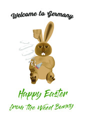 easter card with bunny