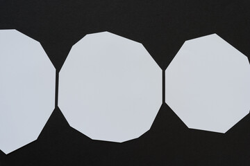 abstract composition in black and white - polygons
