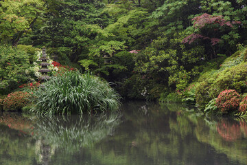 Flamboyant "Shoyo-en" japanese garden in NIkko, Japan