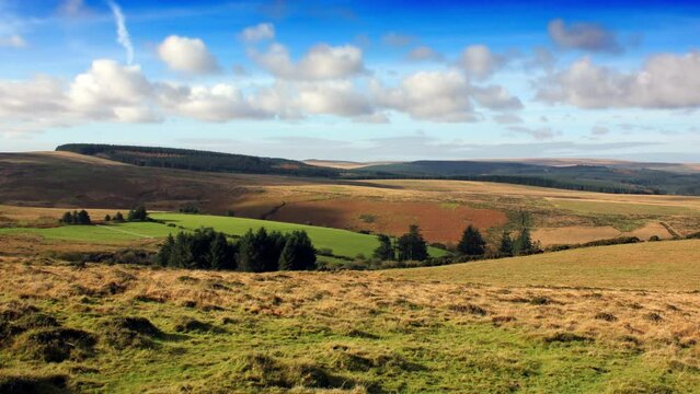 Stunning moorland and cloud timelapse