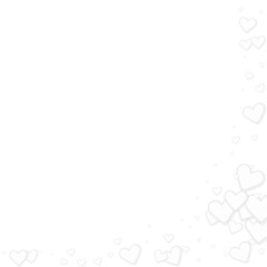 White heart love confettis. Valentine's day corner