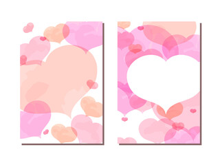 ハートもようのメッセージカード