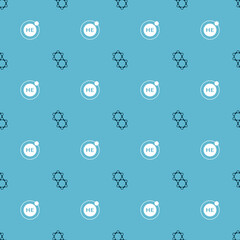 Set Molecule and Helium on seamless pattern. Vector