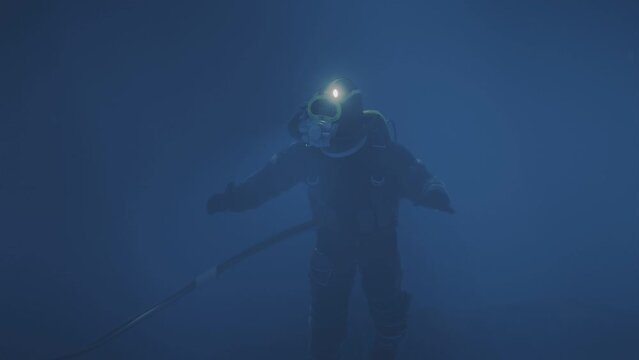 Deep Sea Diver Underwater Animation