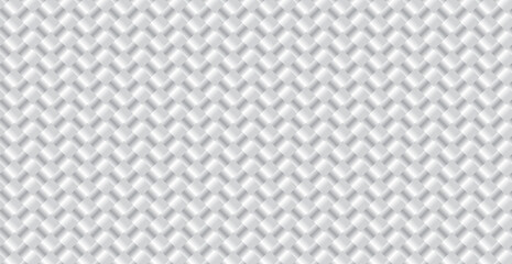 Obraz na płótnie Canvas Panoramic Silver Gradient Metal Wicker Background, Repeating Elements - Vector