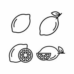 Lemon Icon Design Vector Logo Template Illustration Sign And Symbol