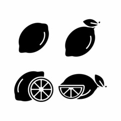 Lemon Icon Design Vector Logo Template Illustration Sign And Symbol