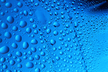 Water droplet is a small column of liquid bounded completely or almost completely by free surfaces.