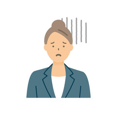 ネガティブな表情のビジネスウーマン