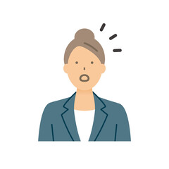 驚いた表情のビジネスウーマン