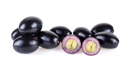 Jambolan plum or Java plum isolated on white background