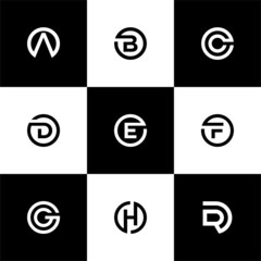 Initial letter with circle logo design