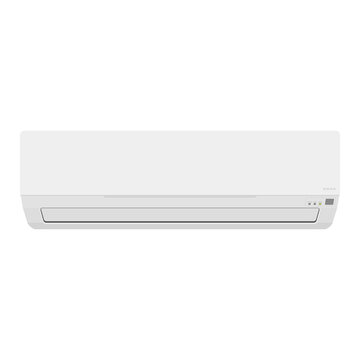 Vector illustration of ductless mini-split air conditioner isolated on background.	