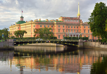 Mikhailovsky castle in the morning