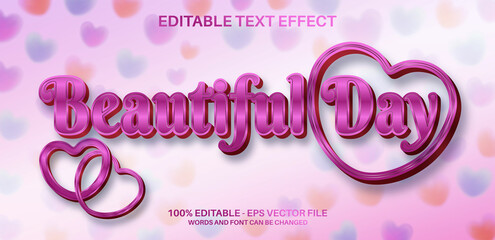 Luxury Beautiful Day editable text effect style template