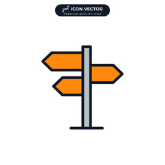 Direction sign icon symbol template for graphic and web design collection logo vector illustration