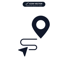 Gps tracking icon symbol template for graphic and web design collection logo vector illustration