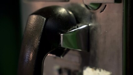 Old telephone booth in the city