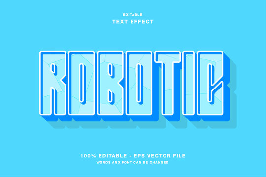 Robotic Blue Bold Editable Text Effect