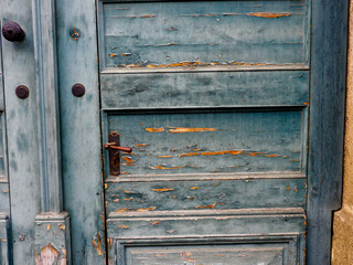 Weathered wooden door