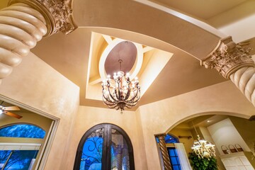 Chandelier in a mansion
