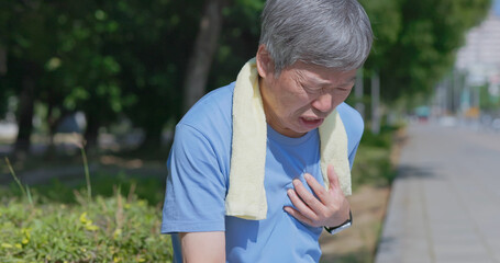 Fototapeta premium man has chest pain