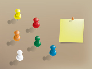 Push Pin for cork board in illustration graphic vector