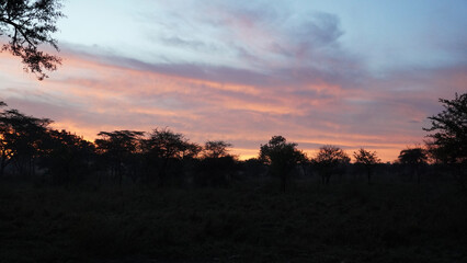 sunset in the mountains