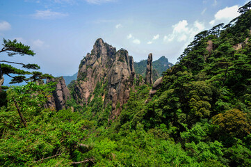 Fototapeta na wymiar Sanqing Mountain Scenery in Shangrao, Jiangxi Province, China