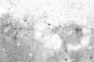 Monochromatic concrete wall surface with cracks for background