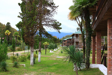 View of the rest house Metallurg in the Ryapsha gorge