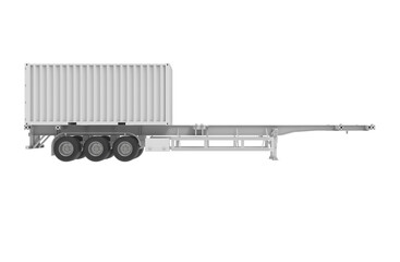 empty truck load goods 3d image