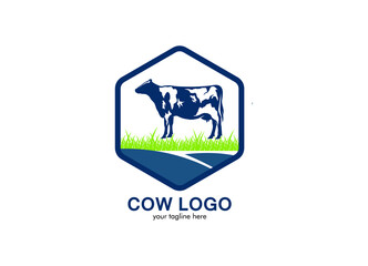cow logo vector and abstract
