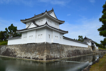 9月の京都市世界遺産二条城の東南隅櫓