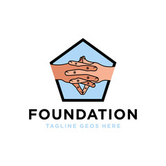 charitable institution or foundation illustration logo