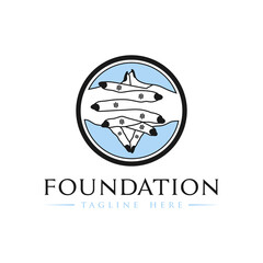 women charity foundation illustration logo