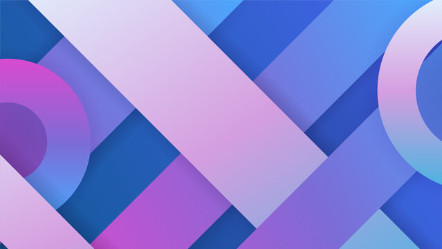 Modern blue pink purple dynamic stripes colorful abstract geometric design background for business, card, presentation, brochure, banner, and wallpaper