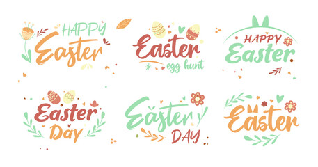 Inscriptions for Easter day, happy Easter, eggs